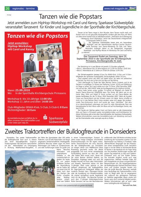 KERWE-EVENT - RWT - Magazin für die Südwestpfalz