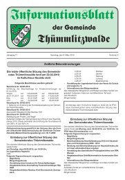 Informationsblatt - Gemeinde Thümmlitzwalde