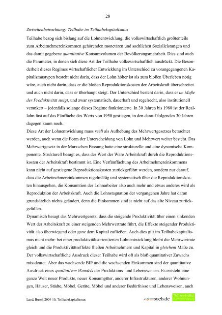 Deutschland zwischen 1950 und 2009 - Rainer Land Online Texte