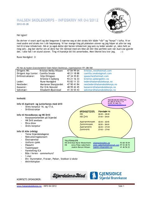 Forhåndsvis - Halsen Skolekorps