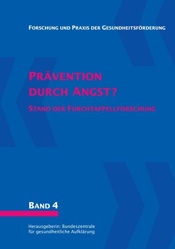 PRÄVENTION DURCH ANGST? - Dr. Jürgen Barth