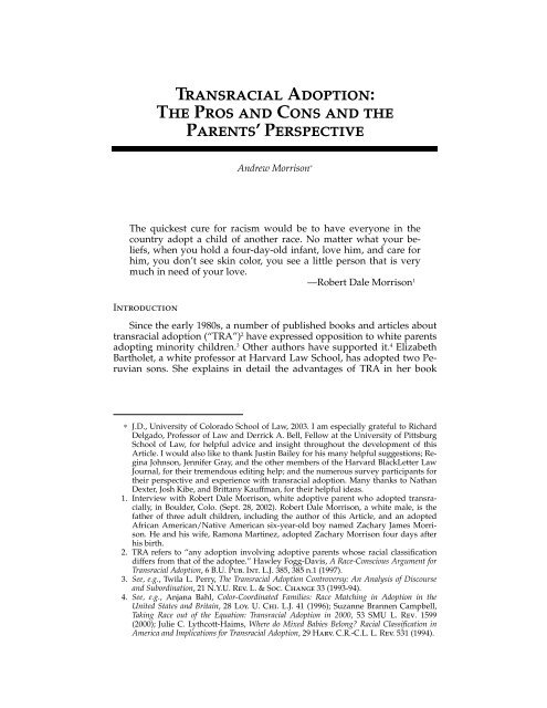 transracial adoption essay