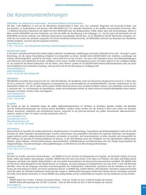 Gewista Preisliste 2013, Einzelseiten, High-Res