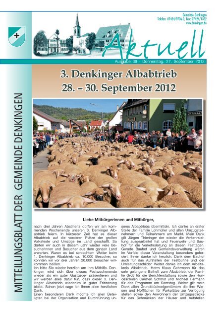 3. Denkinger Albabtrieb 28. – 30. September 2012 - in Denkingen