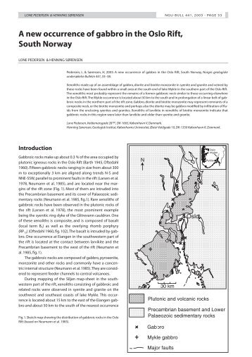 A new occurrence of gabbro in the Oslo Rift, South Norway - NGU