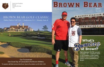 Team notes - Brown University Sports Foundation