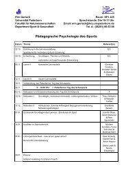 Pädagogische Psychologie des Sports - Department Sport ...