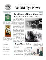 Ye Old Tye News - Dover Area Historical Society