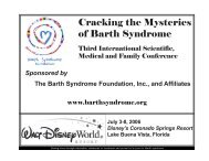 Thursday, July 6, 2006 - Barth Syndrome Foundation