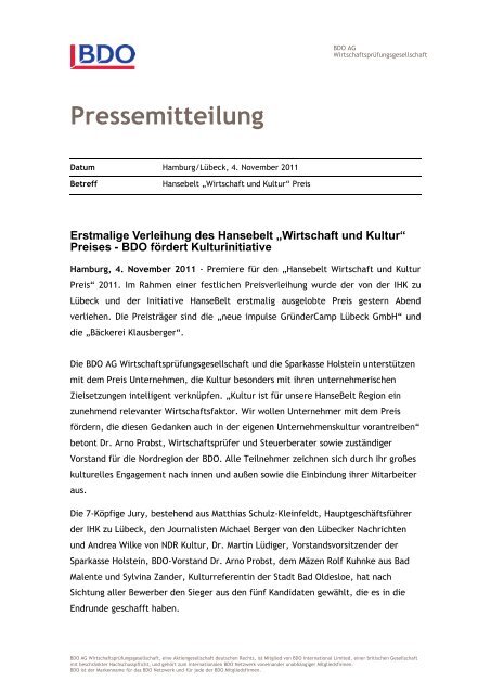 Pressemitteilung o