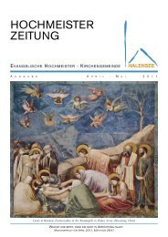 HocHmeister Zeitung - Evangelische Hochmeister-Kirchengemeinde