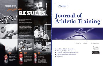 Journal of Athletic Training - National Athletic Trainers
