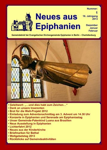 Dezember 2012 bis Februar 2013 - Epiphanien