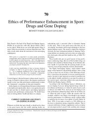 70 Ethics of Performance Enhancement in Sport: Drugs and Gene ...