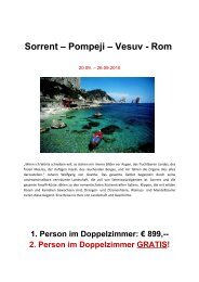 Sorrent – Pompeji – Vesuv - Rom