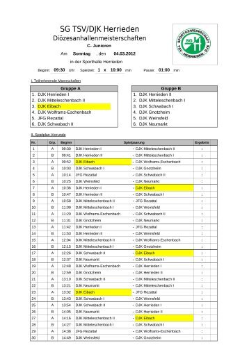 Spielplan