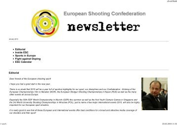 Editorial Inside ESC Sports in Europe Fight against - European ...