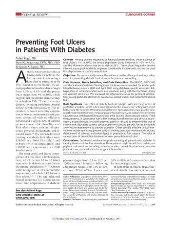 AMA Preventing Foot Ulcers in Patients with Diabetes