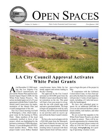 OPEN SPACES - Palos Verdes Peninsula Land Conservancy