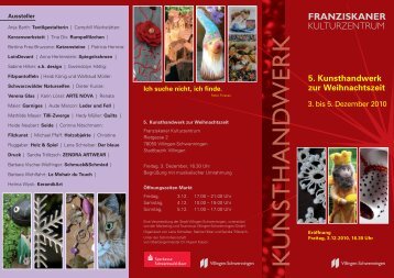 5. Kunsthandwerk zur Weihnachtszeit - Villingen-Schwenningen