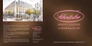 Beauty Lounge Broschüre - Capella Hotels & Resorts