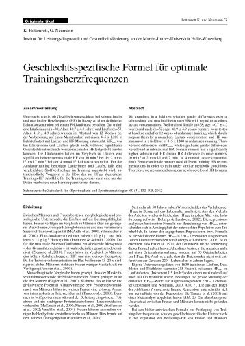 Geschlechtsspezifische Formel für optimale ... - SGSM