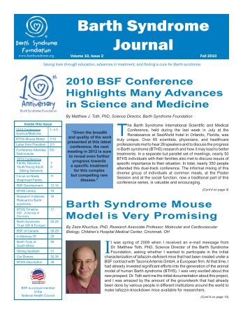 Volume 10, Issue 2 - Barth Syndrome Foundation