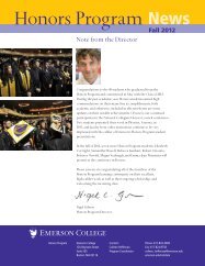 Honors Program - Emerson College