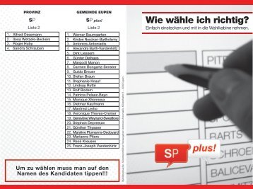 Wie wähle ich richtig? - Die SP