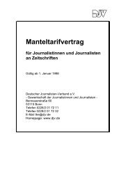 Manteltarifvertrag für Journalistinnen und Journalisten an Zeitschriften