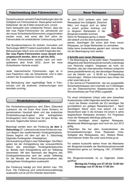 Gemeindezeitung Ausgabe 7/2009 - Michaelnbach