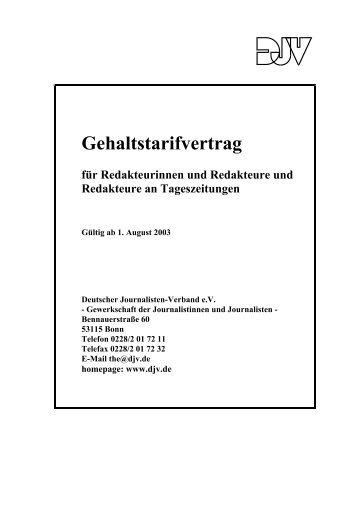 Gehaltstarifvertrag - Deutscher Journalisten-Verband ...