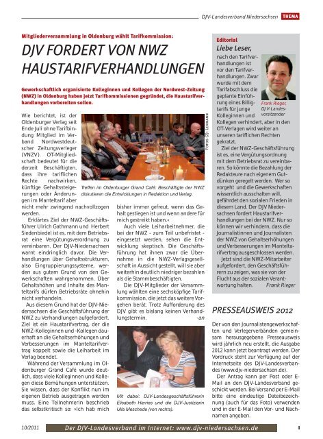 thema oktober 2011 - DJV Niedersachsen