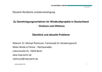 Onshore und - Deutsch-Nordische Juristenvereinigung eV