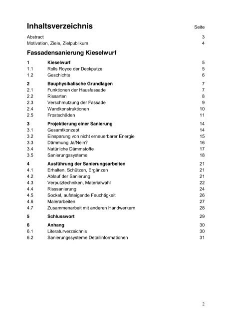 Fassadensanierung Kieselwurf