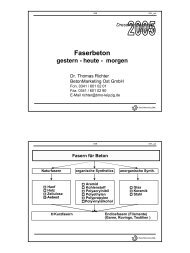 Faserbeton gestern - heute - morgen