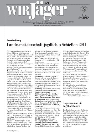 Landesmeisterschaft jagdliches Schießen 2011