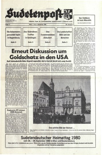 Sudetendeutscher Heimattag 1980 vom 26. - Sudetenpost