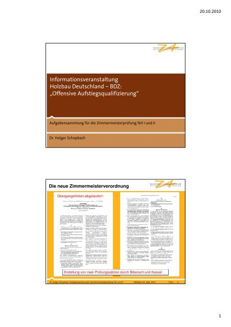 Vortrag Schopbach zum Download - Holzbau Deutschland