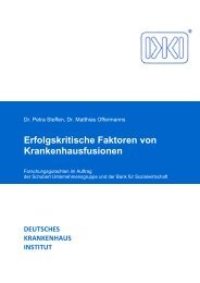 Erfolgskritische Faktoren von Krankenhausfusionen - Deutsches ...