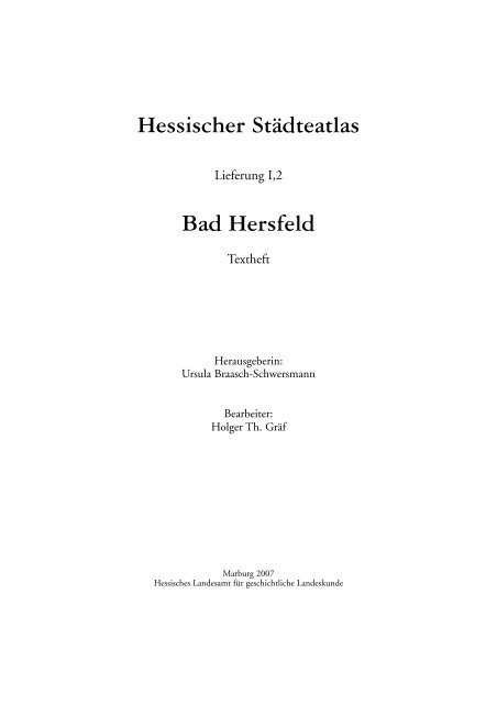 Bad Hersfeld Landesgeschichtliches Informationssystem Hessen