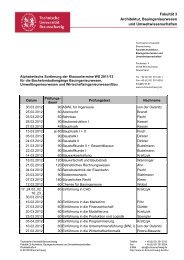 Fakultät 3 Architektur, Bauingenieurwesen und Umweltwissenschaften