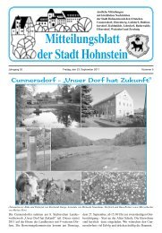 Mitteilungsblatt der Stadt Hohnstein