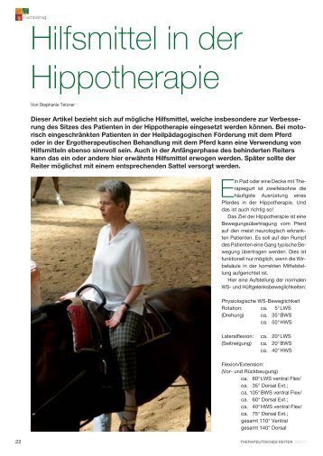 Hilfsmittel in der Hippotherapie - Deutsches Kuratorium für ...