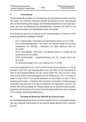 Planfeststellungsbeschluss Ausbau Flughafen Frankfurt/Main v ...