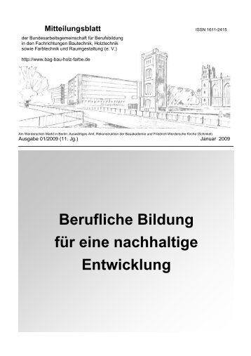 Mitteilungsblatt - Bundesarbeitsgemeinschaft Bau Holz Farbe