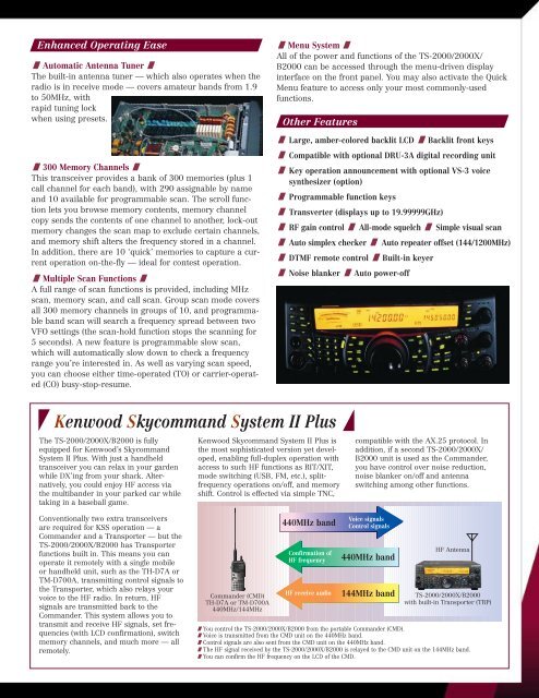 TS-2000/2000X TS-B2000 - Kenwood