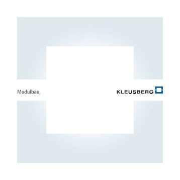 NEU 06|2012: Modulbau-Broschüre jetzt mit 68 - Kleusberg GmbH ...