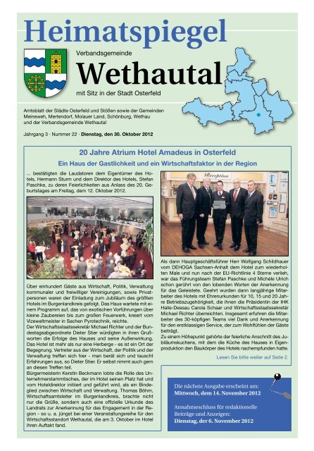 Heimatspiegel Wethautal - Verbandsgemeinde Wethautal