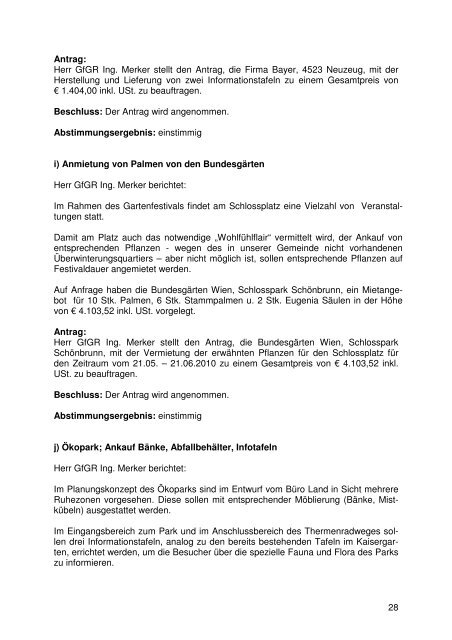 Protokoll über die 3. Geschäftssitzung des ... - in Laxenburg